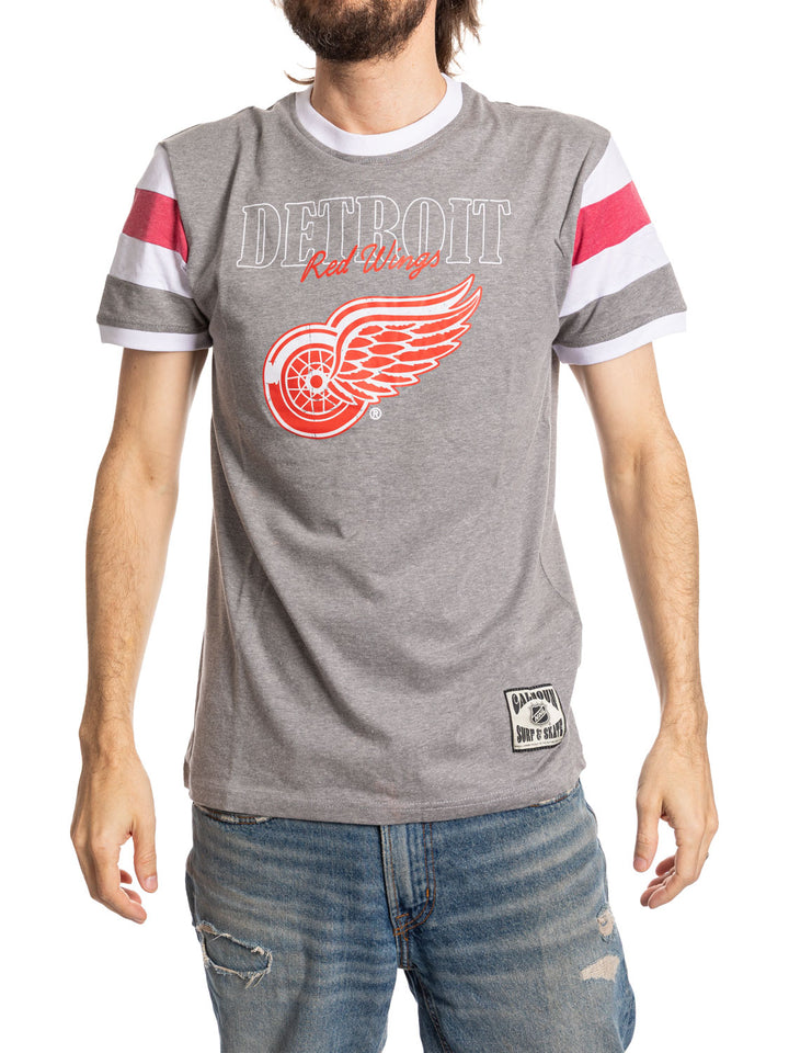 Detroit Red Wings Shoulder Stripe vintage varsity T-Shirt
