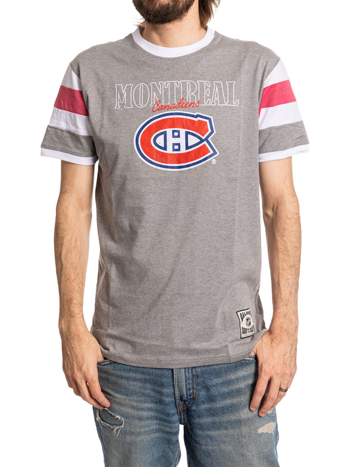 Montreal Canadiens Shoulder Stripe vintage varsity T-Shirt