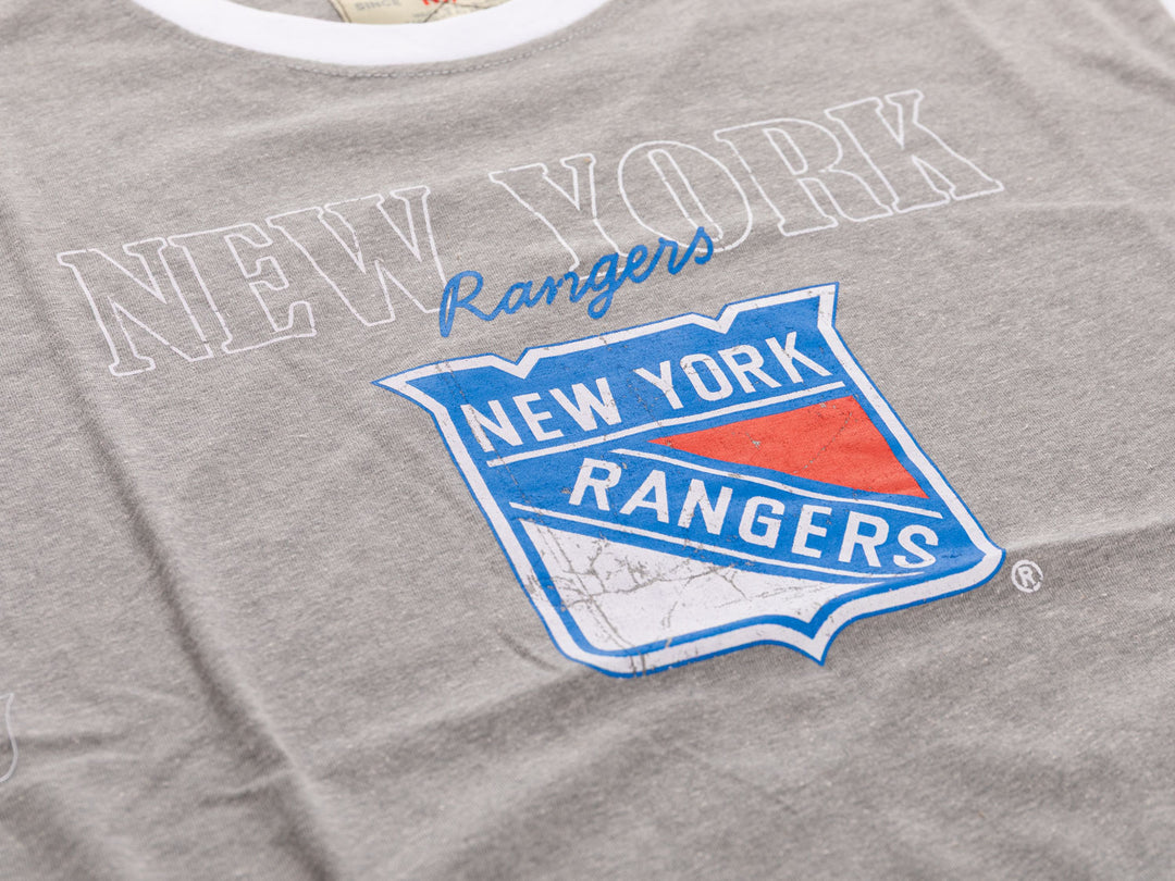 New York Rangers Shoulder Stripe vintage varsity T-Shirt