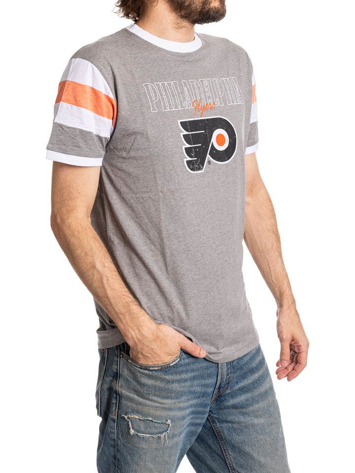 Philadelphia Flyers Shoulder Stripe vintage varsity T-Shirt