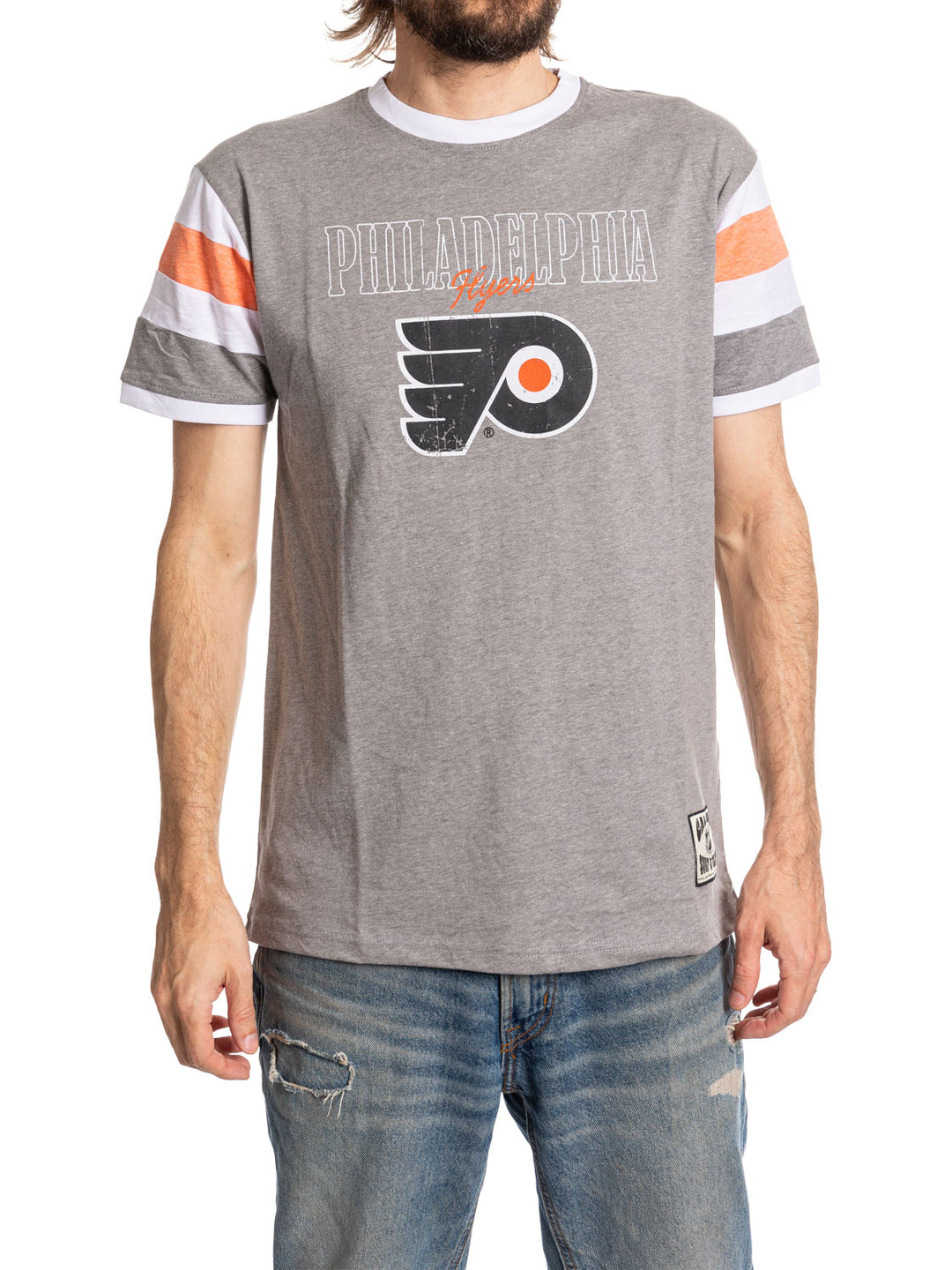 Philadelphia Flyers Shoulder Stripe vintage varsity T-Shirt