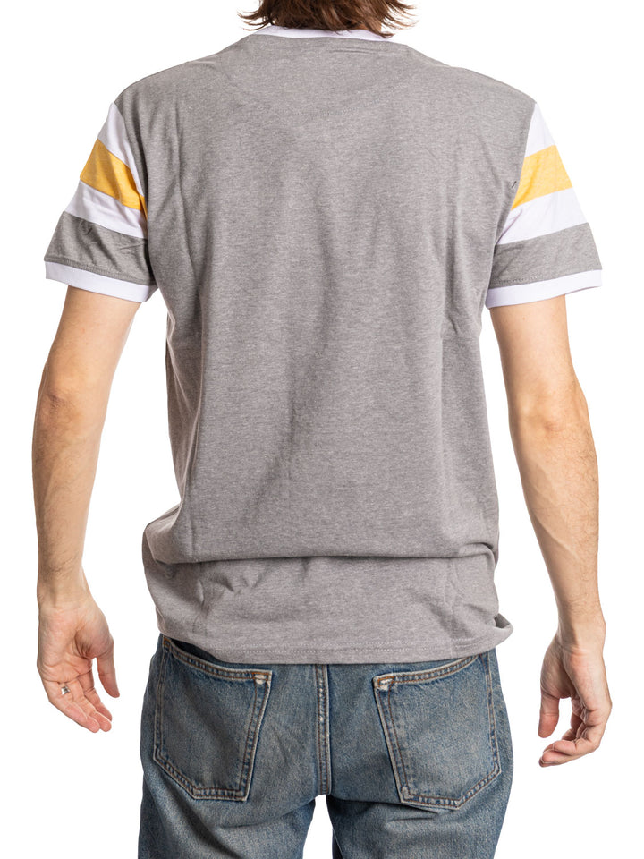 Pittsburgh Penguins Shoulder Stripe vintage varsity T-Shirt