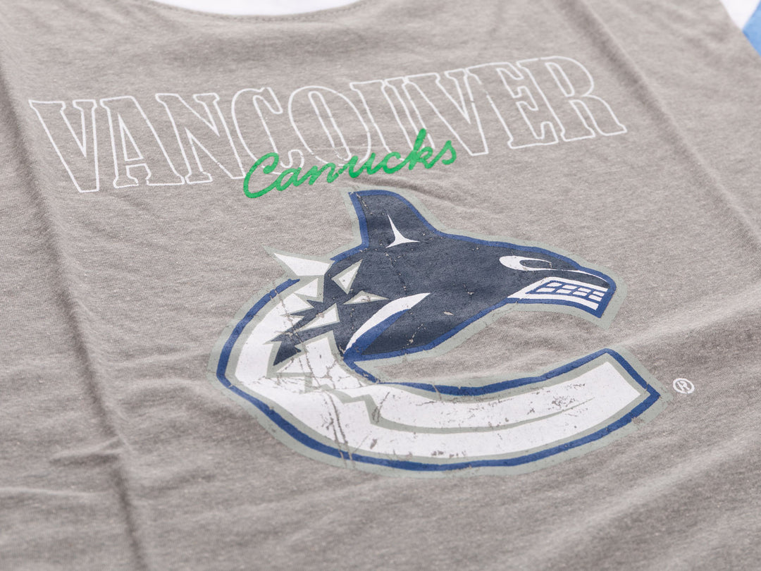 Vancouver Canucks Shoulder Stripe vintage varsity T-Shirt
