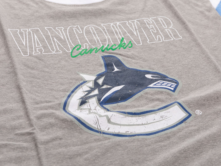 Vancouver Canucks Shoulder Stripe vintage varsity T-Shirt