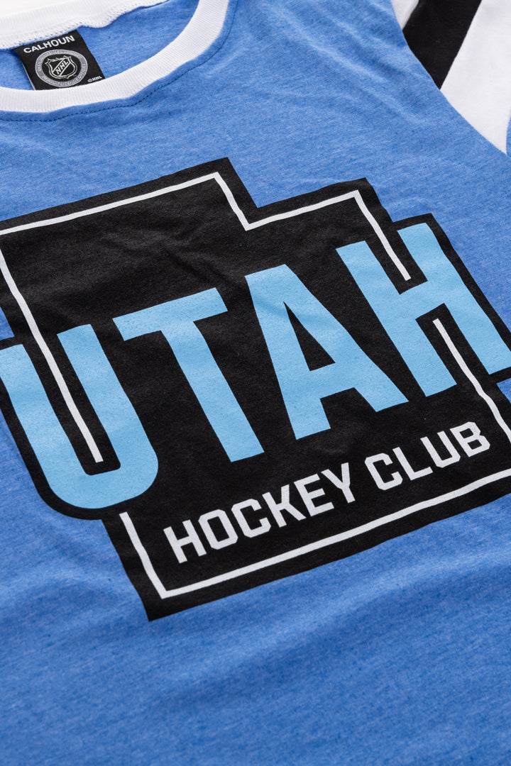 Official NHL Utah Hockey Club Ladies' Relaxed Fit Varsity Style Retro Tshirt