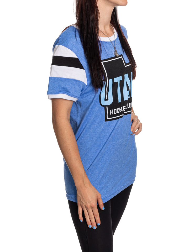 Official NHL Utah Hockey Club Ladies' Relaxed Fit Varsity Style Retro Tshirt