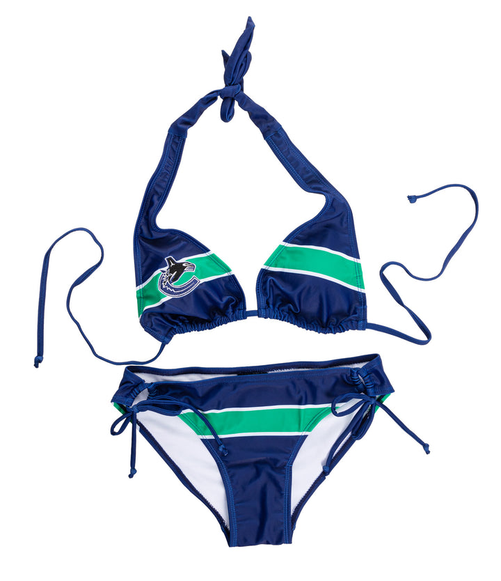 Official Licensed NHL Vancouver Canucks Halter style bikini