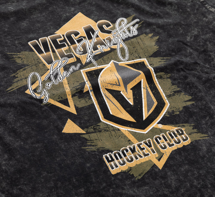 Retro Vegas Golden Knights Oversized Drop Shoulder Vintage Crewneck Short Sleeve T-Shirt