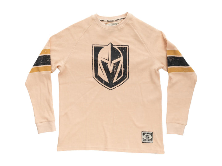 Official Licensed NHL Vegas Golden Knights Long Sleeve Waffle Crewneck