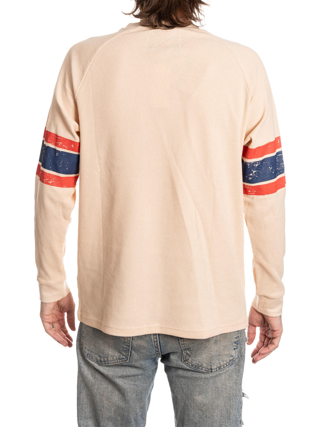 Official Licensed NHL Washington Capitals Long Sleeve Waffle Crewneck