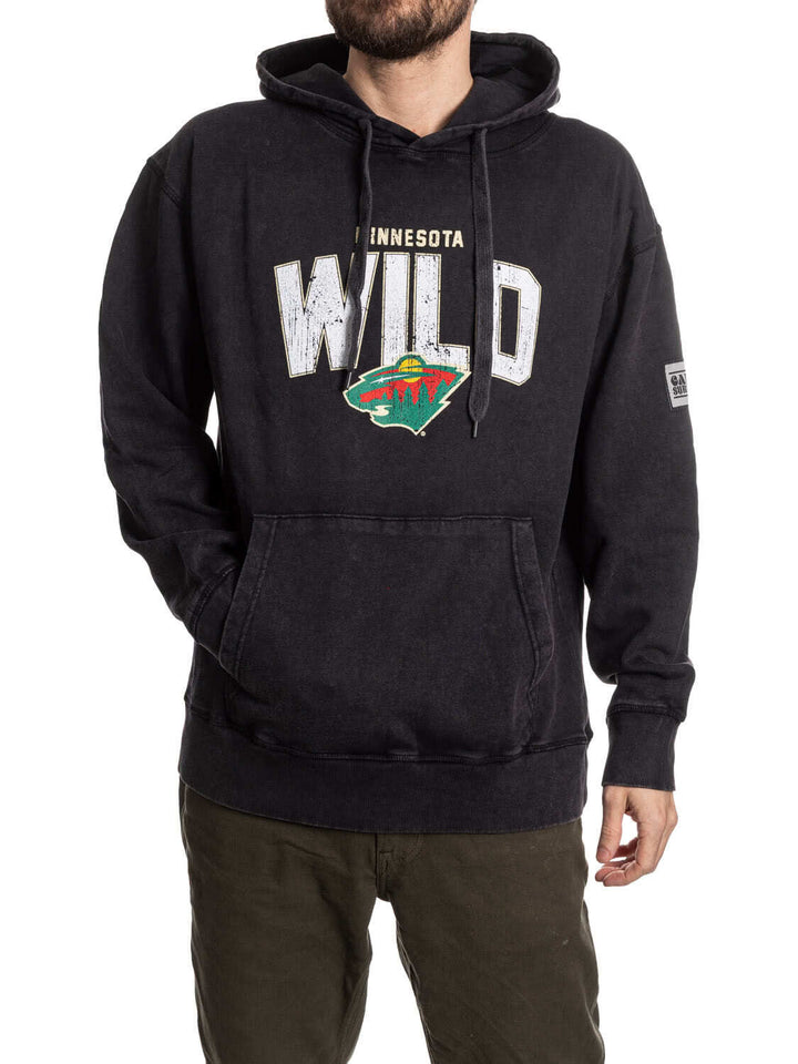 Official NHL licensed Minnesota Wild Unisex Acid Wash Hoodie