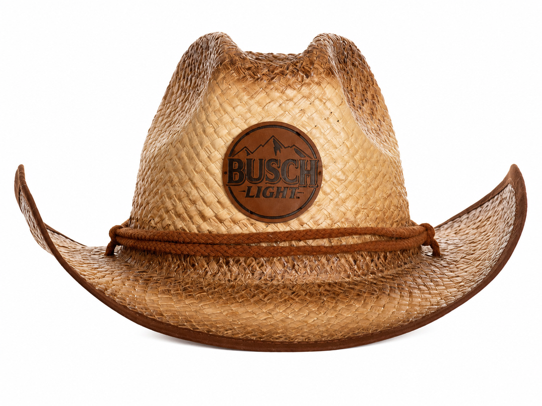 Busch Light Brown Birds Scenic Patch Cowboy hat