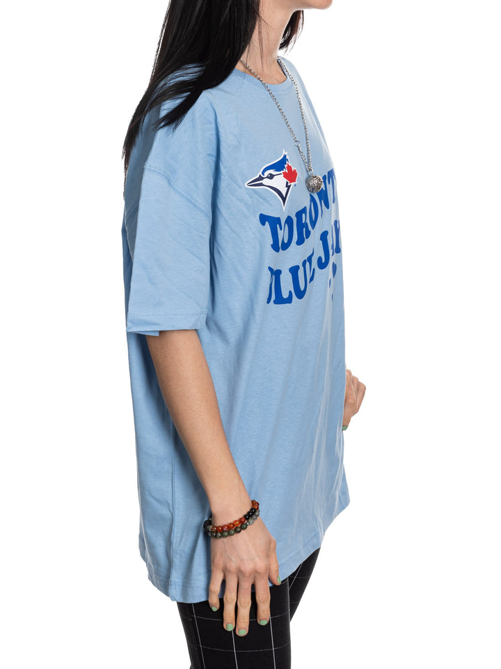 Bulletin MLB Toronto Blue Jays Women's Oversized Loose Fit Short Sleeve T-Shirt