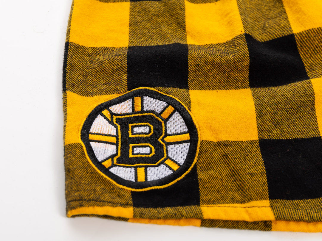 NHL Licensed  Boston Bruins Buffalo Plaid Flannel Boxers --2pack