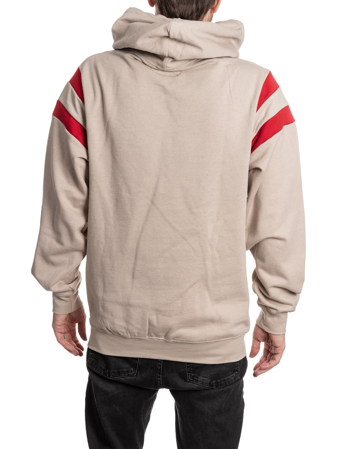 Budweiser Eagle Varsity Hoodie – Vintage Cream Pullover Sweatshirt