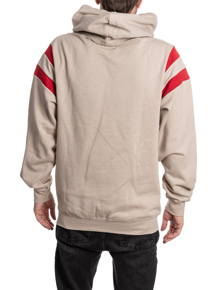 Budweiser Eagle Varsity Hoodie – Vintage Cream Pullover Sweatshirt