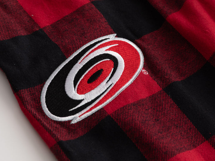 Official Licensed NHL Carolina Hurricanes Flannel Buffalo Plaid PJ Pants