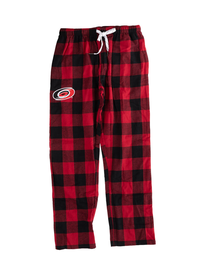 Official Licensed NHL Carolina Hurricanes Flannel Buffalo Plaid PJ Pants