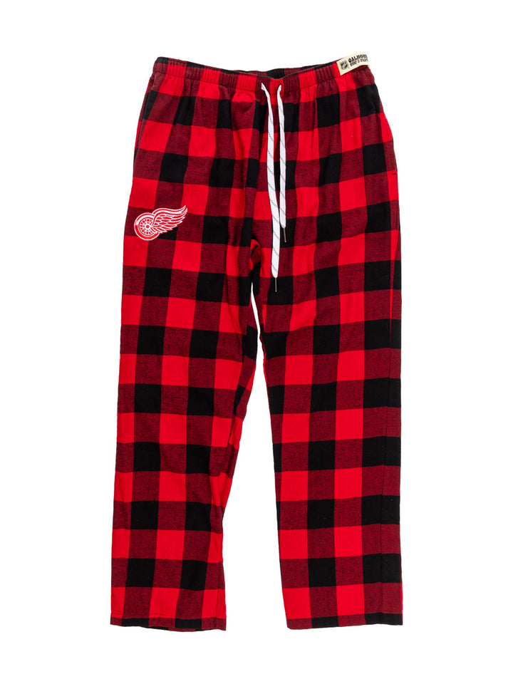 Official NHL Detroit Red Wings Buffalo Plaid Flannel PJ pants