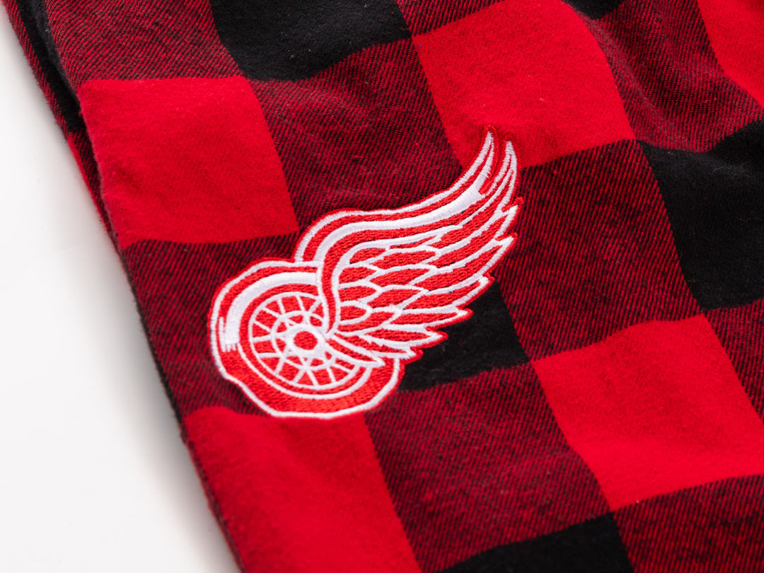 Official NHL Detroit Red Wings Buffalo Plaid Flannel PJ pants