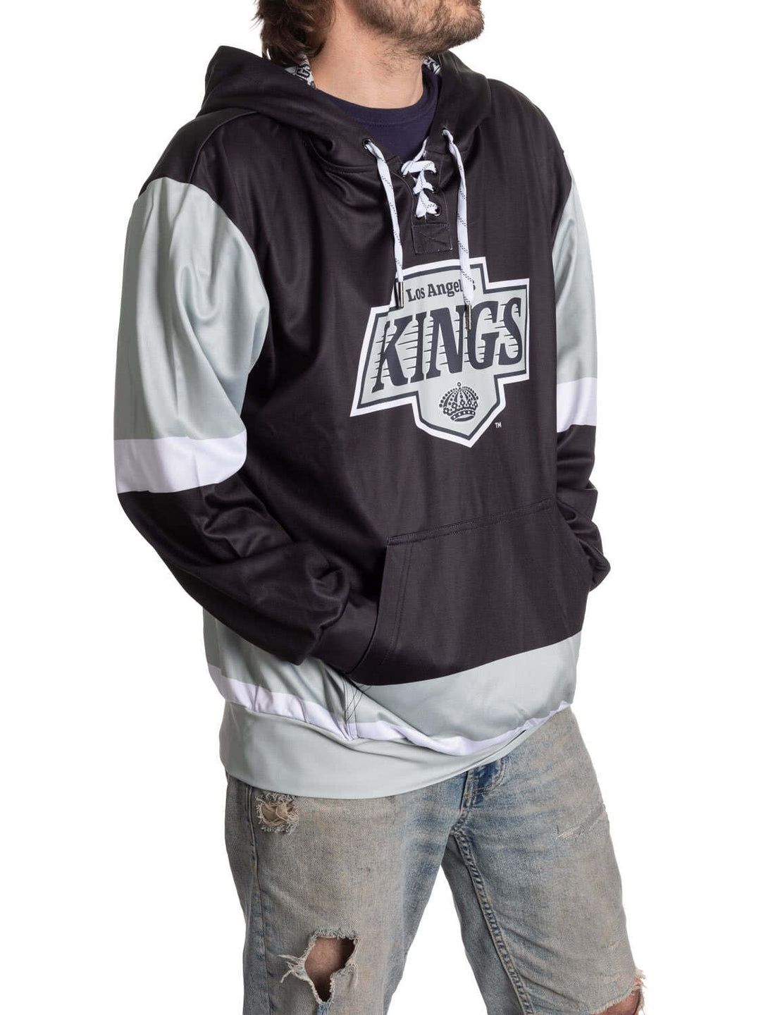 Official NHL Licensed Los Angeles Kings Hockey Lace Hoodie