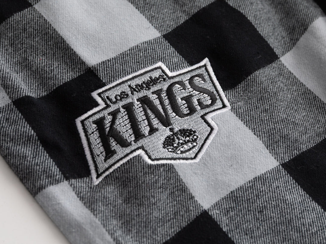 Official Licensed NHL Los Angeles Kings Buffalo Plaid Flannel PJ pants
