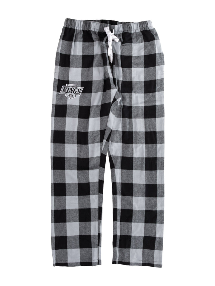 Official Licensed NHL Los Angeles Kings Buffalo Plaid Flannel PJ pants