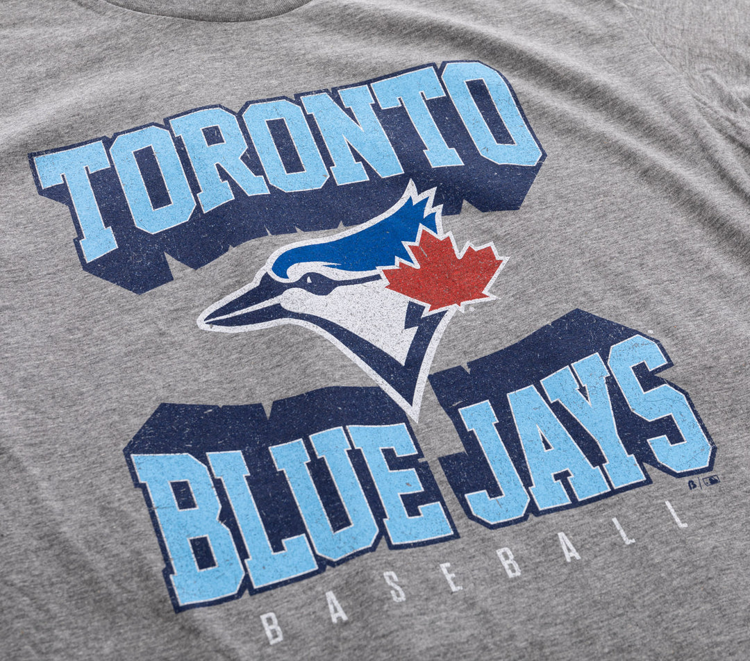 Bulletin MLB Men's Toronto Blue Jays Natural logo T-Shirt in Grey Medium