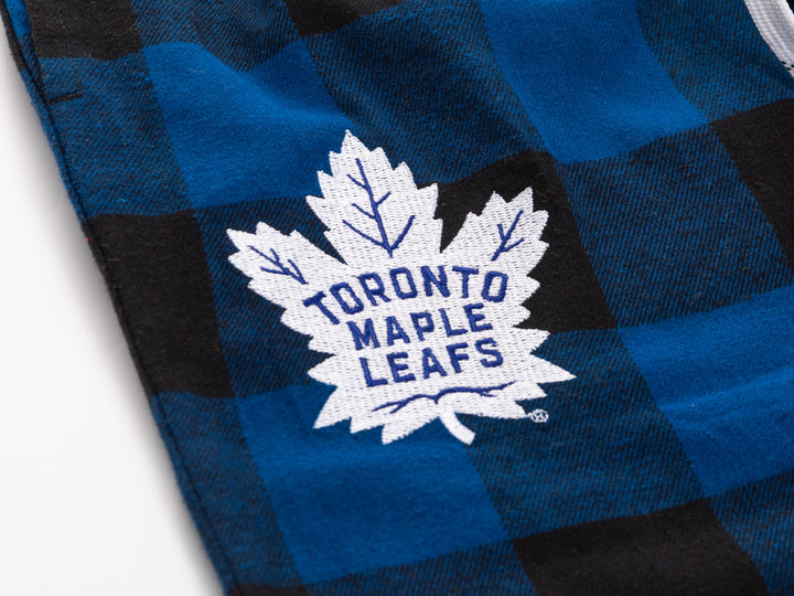 Official NHL Toronto Maple Leafs Buffalo Plaid Flannel PJ pant