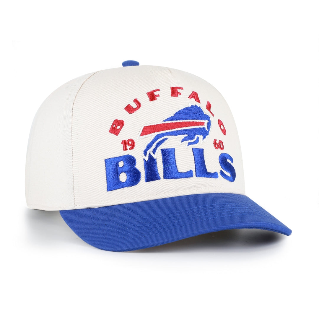 Buffalo Bills Arcitext '47 Hitch Snapback Hat – Cream/Royal