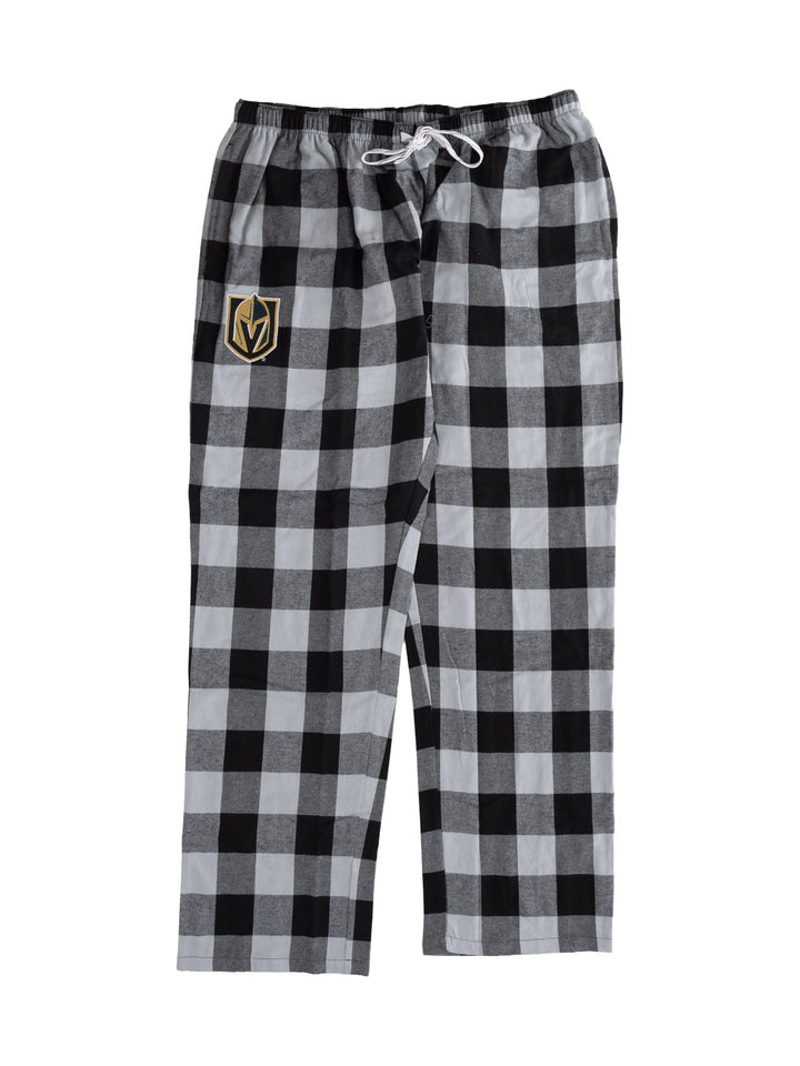 Official NHL Licensed Vegas Golden Knights Flannel Buffalo Plaid PJ Pants
