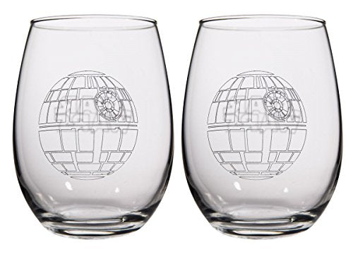 Star Wars Stemless Wine Glasses - Death Star
