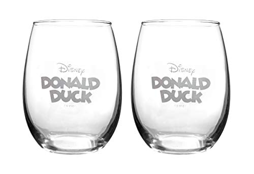 Disney Collectible Stemless Glass Set - Donald and Daisy