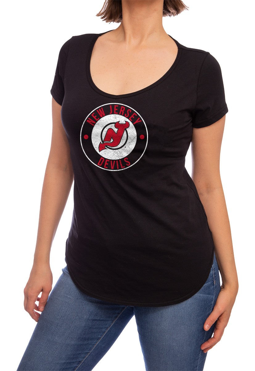 New Jersey Devils Scoop Neck T-Shirt for Women