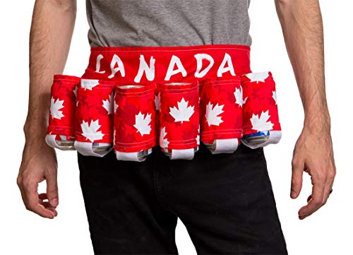 Canada Scattered leaves beer belt. Red and White.
