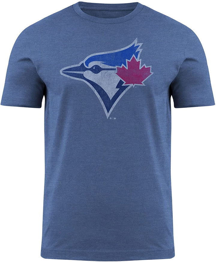 Toronto Blue Jays MLB Distressed Logo Heathered T-Shirt