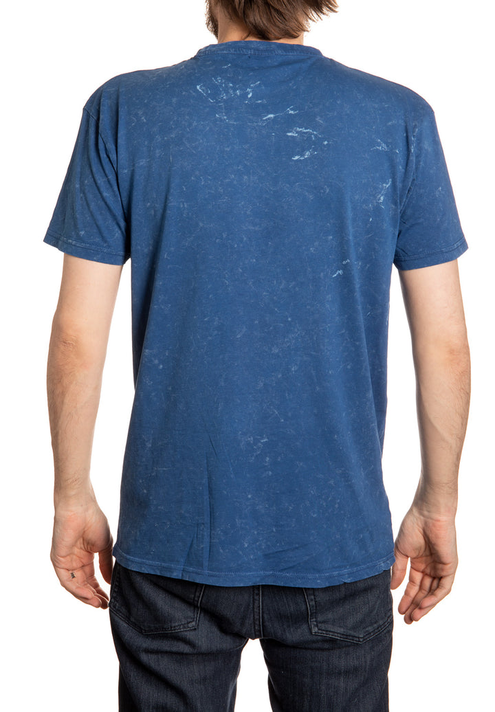 Seattle Kraken Frayed Logo Acid Wash T-Shirt