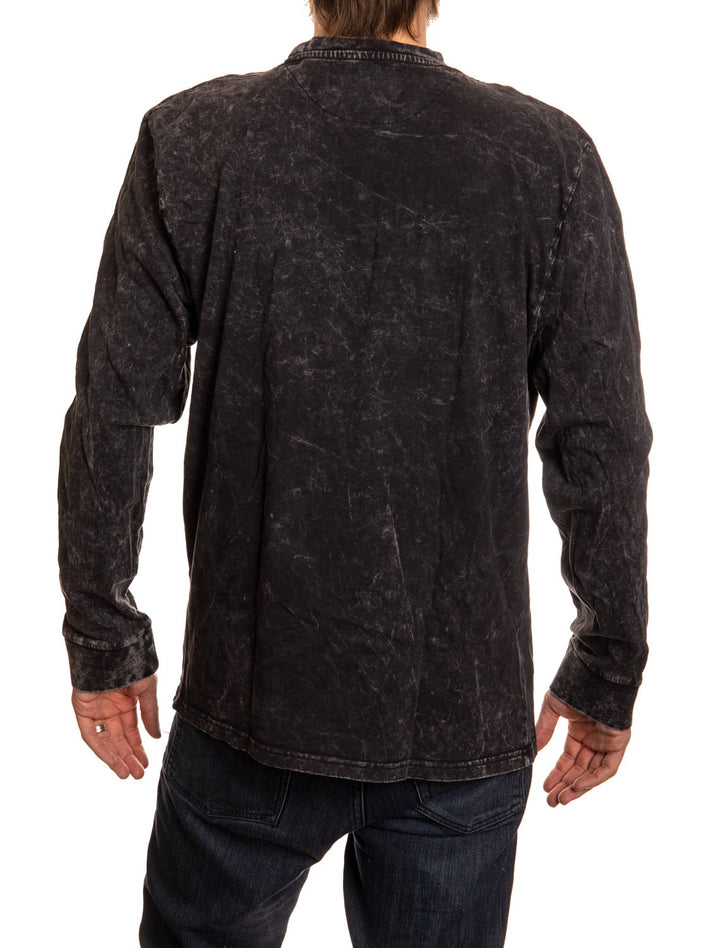Toronto Maple Leafs Acid Wash Long Sleeve Shirt - Black