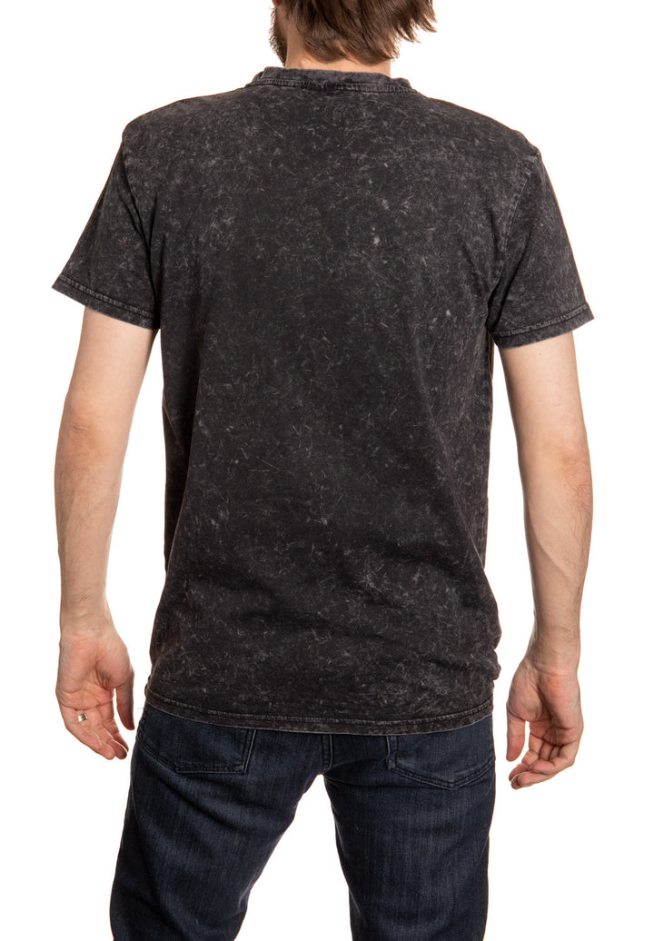 Chicago Blackhawks Frayed Logo Acid Wash T-Shirt