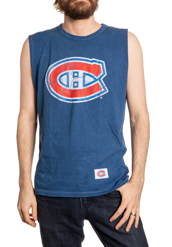 Montreal Canadiens Acid Washed Sleeveless Shirt Front View