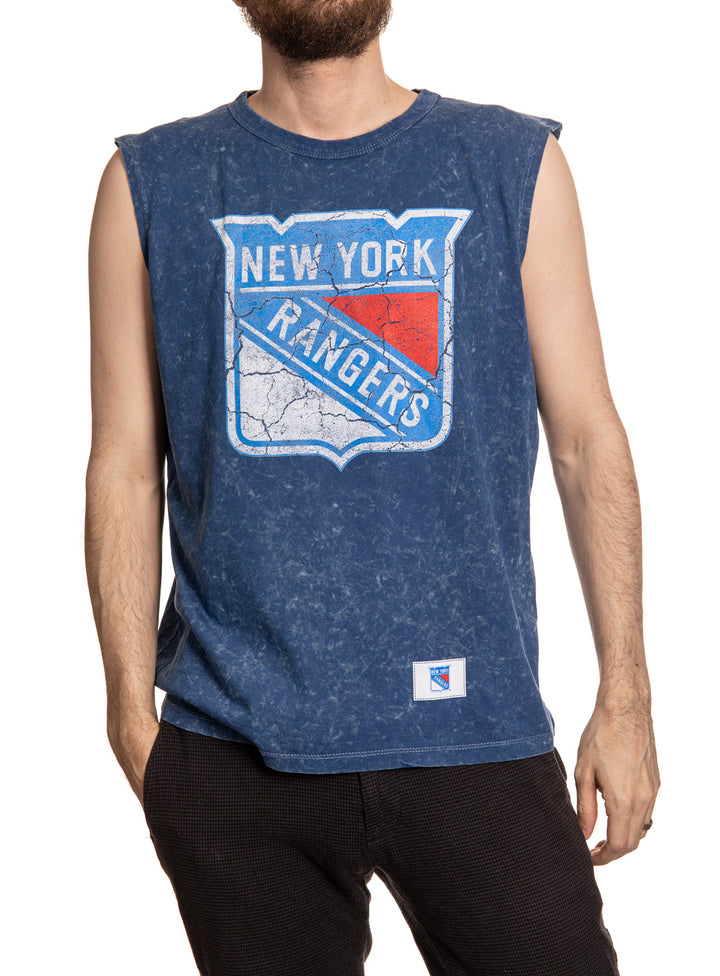 New York Rangers Acid Washed Sleeveless Shirt