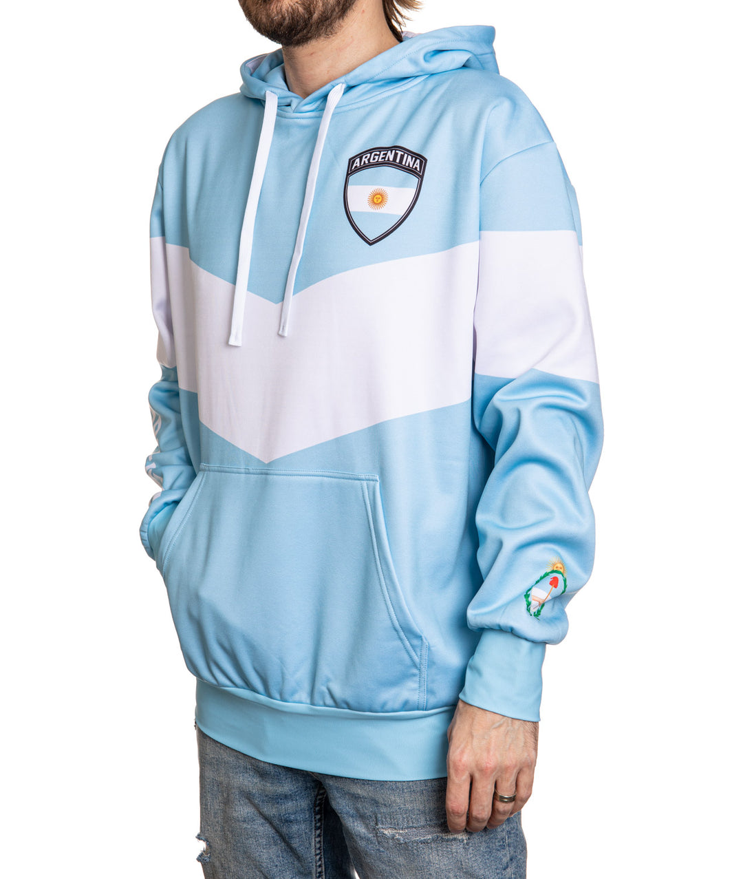 Argentina World Soccer Sublimated Hooded Sweatshirt
