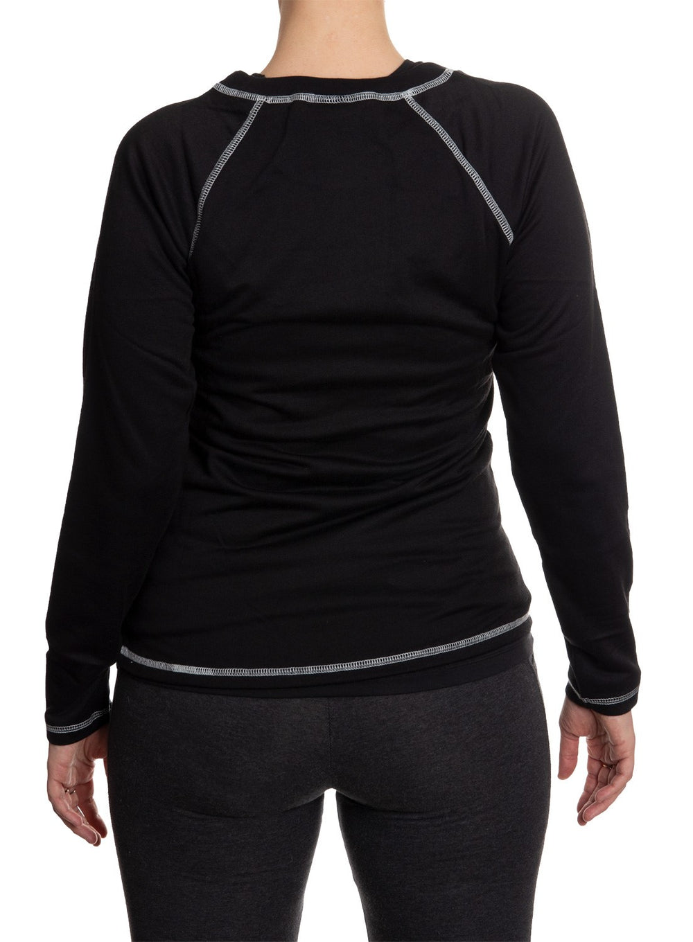 San Jose Sharks Heart Logo Long Sleeve Shirt for Women Back View