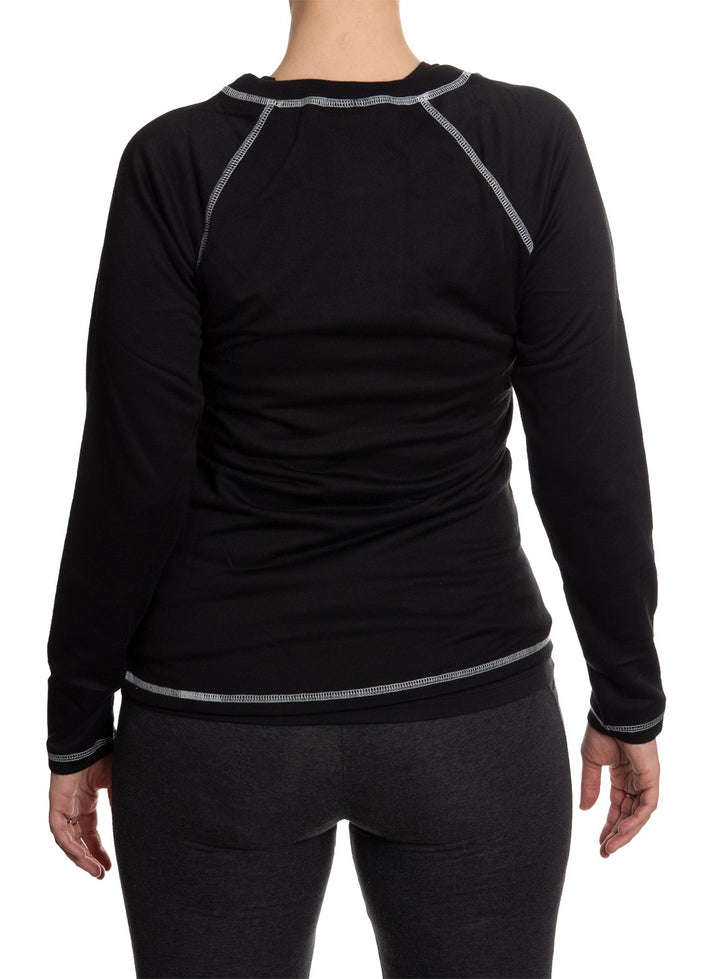 Boston Bruins Heart Logo Long Sleeve Shirt for Women Back View