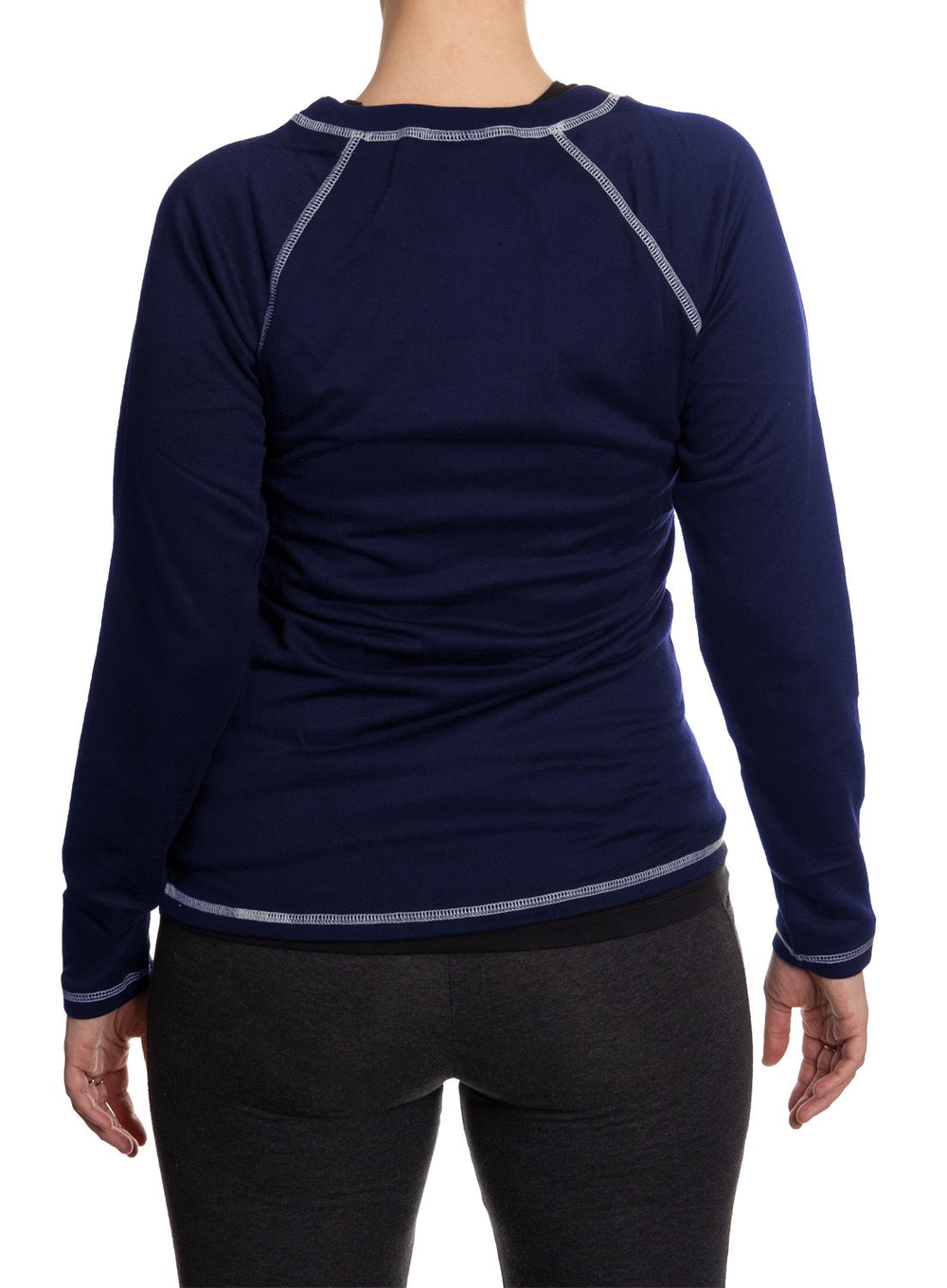 Edmonton Oilers Heart Logo Long Sleeve Shirt for Women Back View