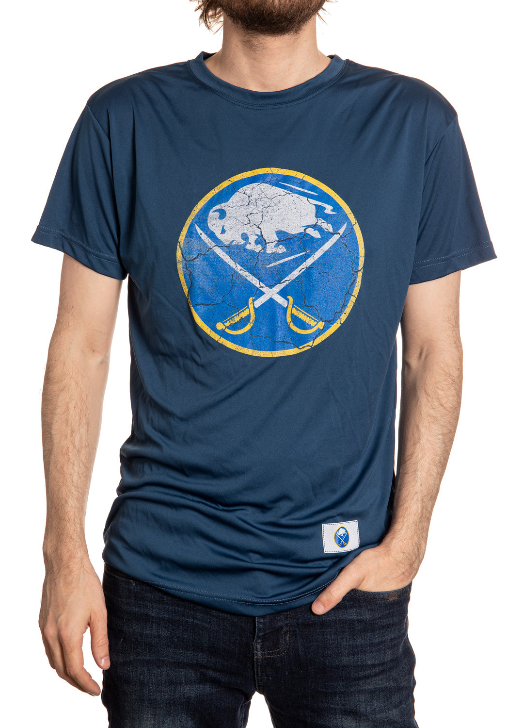 Buffalo Sabres Distressed Logo Blue T-Shirt
