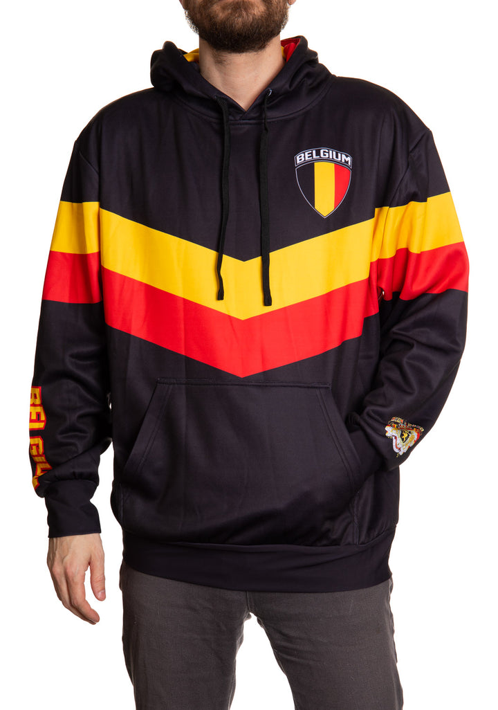 Belgium World Soccer Sublimated Hooded Sweatshirt