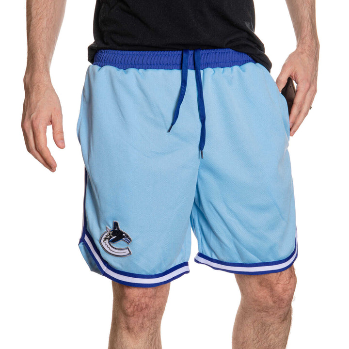 Vancouver Canucks Men's 2 Tone Air Mesh Shorts Lined with Pockets