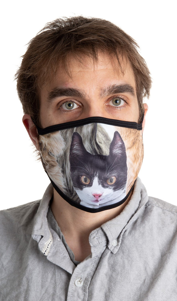 Cat Face Mask, Modeled.