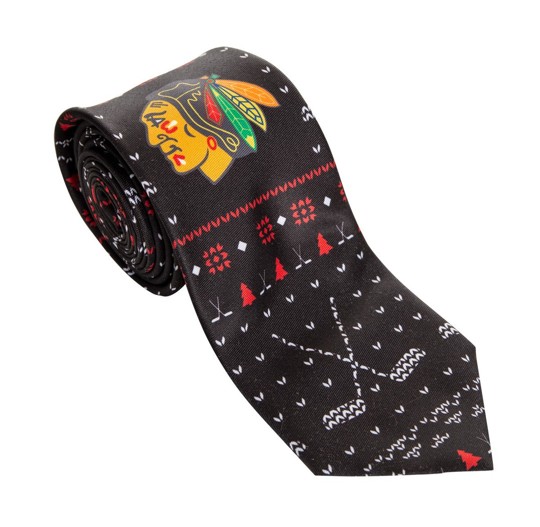 Chicago Blackhawks Ugly Christmas Tie.